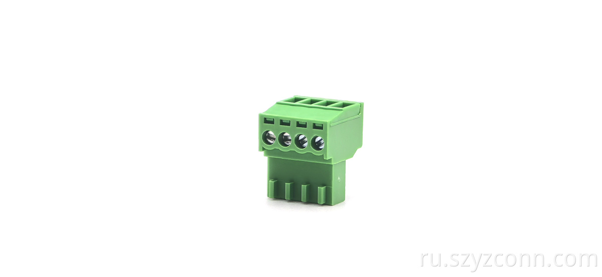 Съемные клеммные колодки с шагом 2,54 мм, розовые, зеленые, 1*4P 2.54mm Pitch Pluggable Terminal Blocks Female Green 1*4P